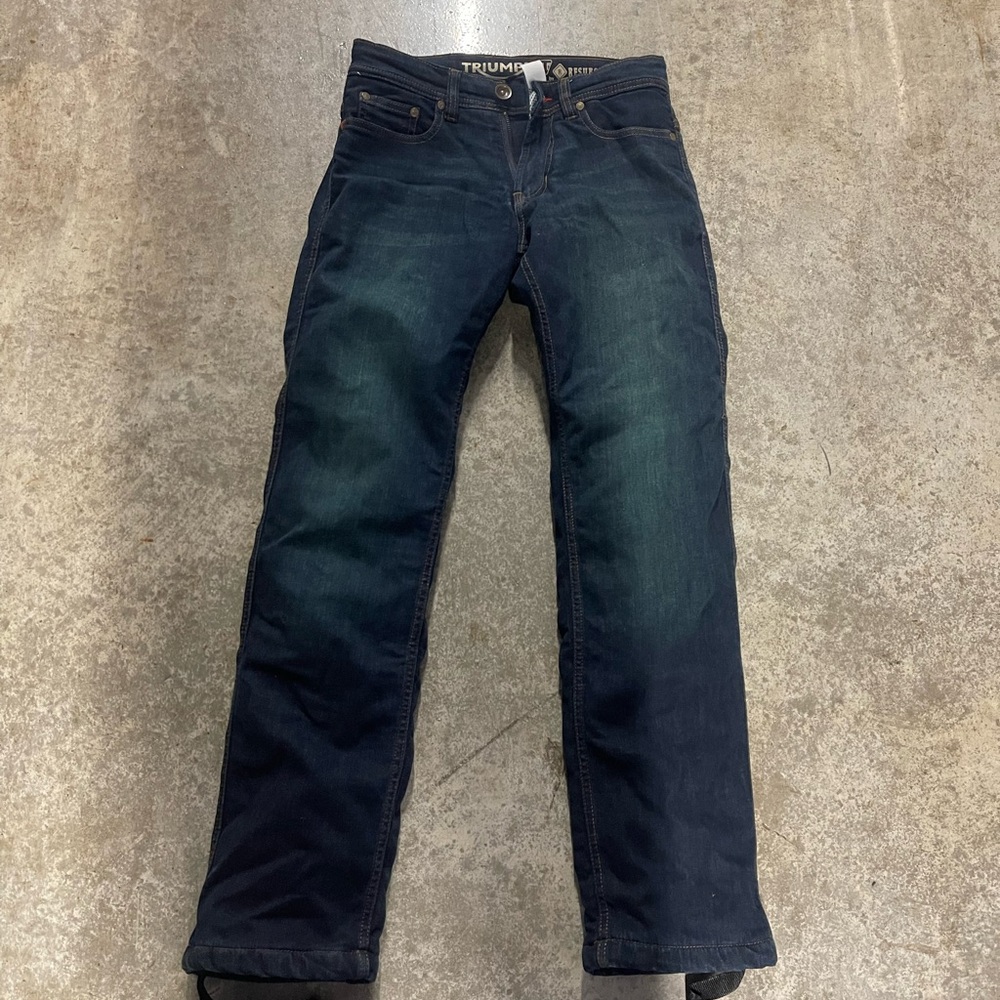 Triumph unisex Deep Indigo Straight Motorcycle protective Jeans NWOT